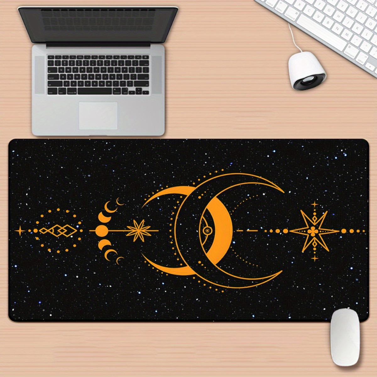 Gaming Keyboard Brand - Brand Moon Black HD Printed Pad,