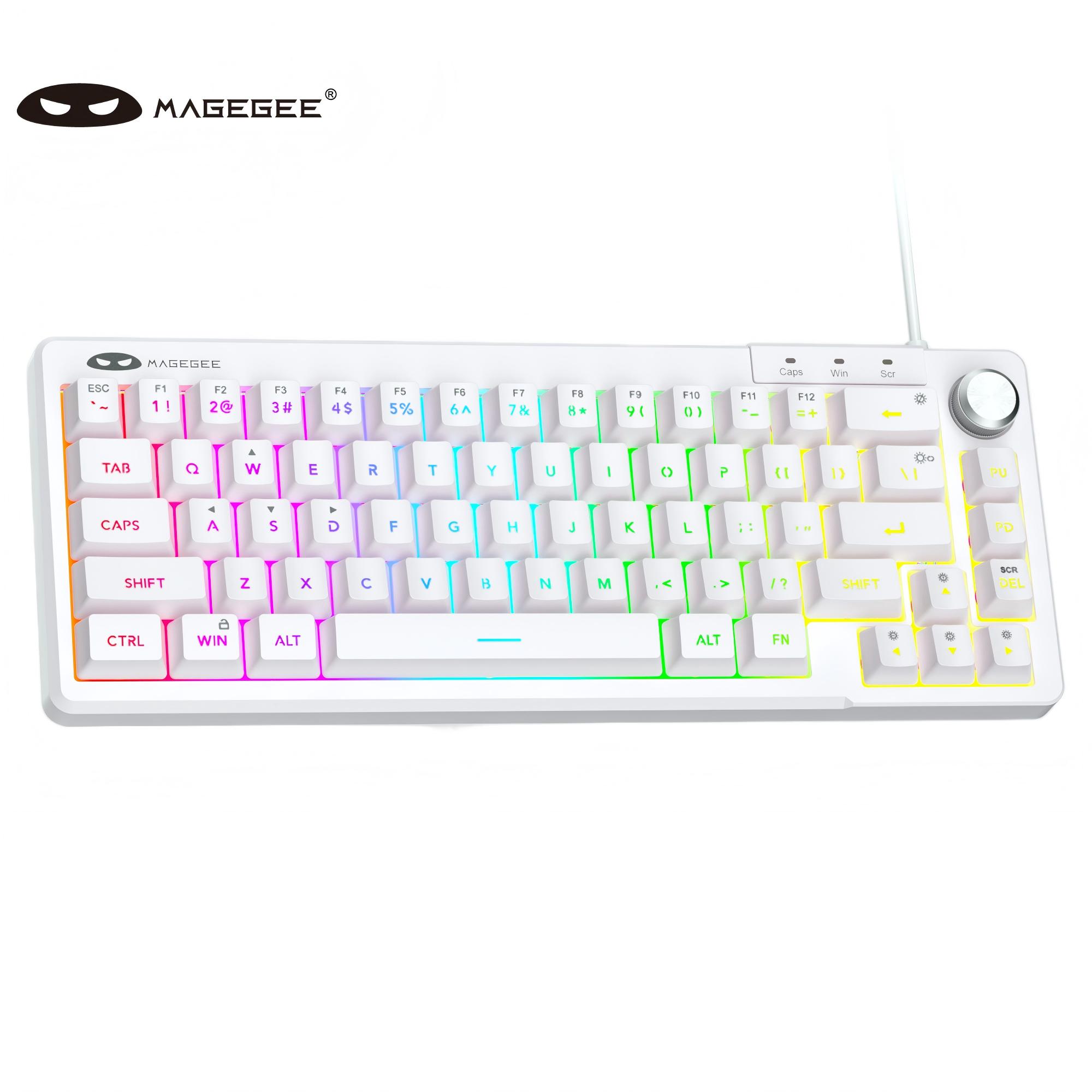 Gaming Keyboard Blue Switches - MageGee TS68 Mini 60% Membrane Keyboard,