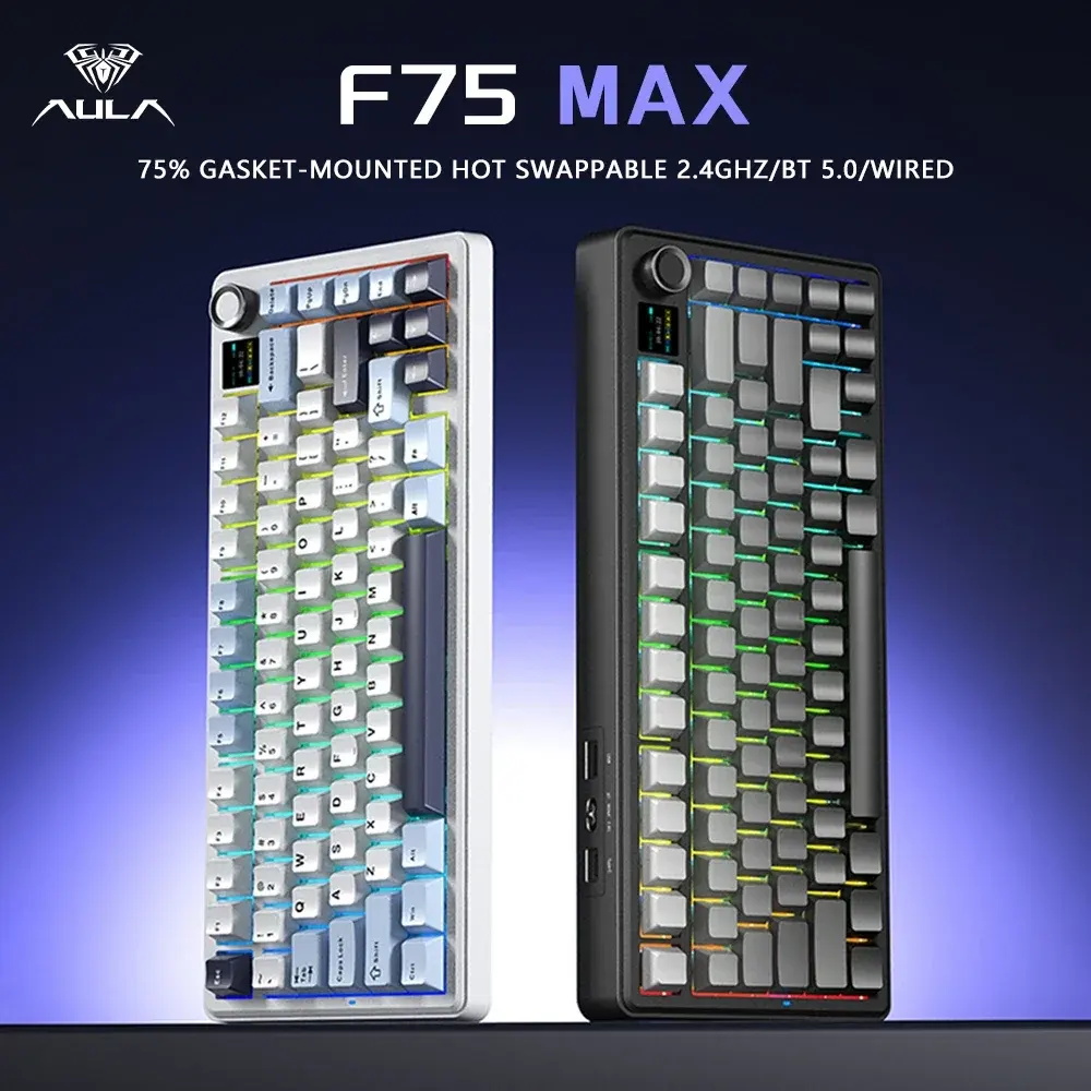 Gaming Keyboard Type C - AULA F75MAX Mechanical Gaming Keyboard with