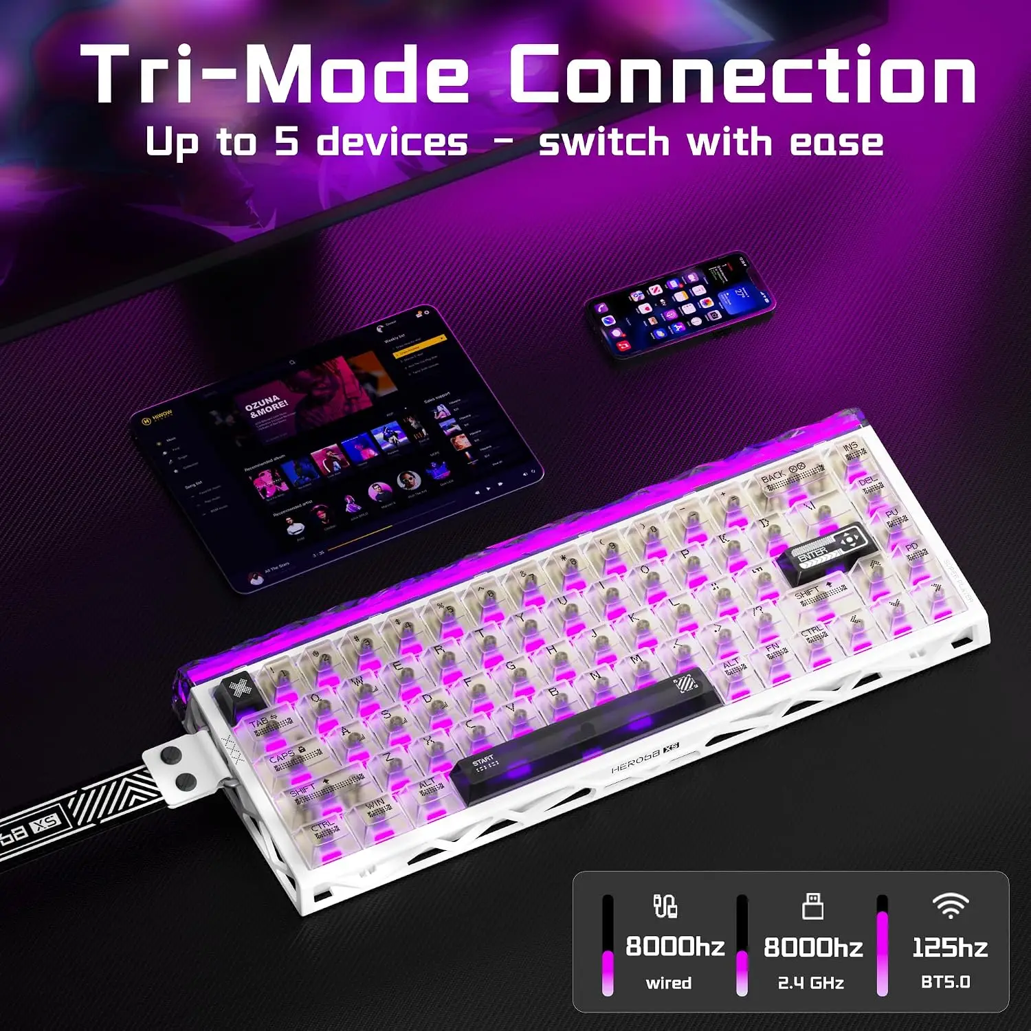 Aula Hero68 XS Hall Effect Mag - đánh giá và giá Gaming Keyboard Wireless