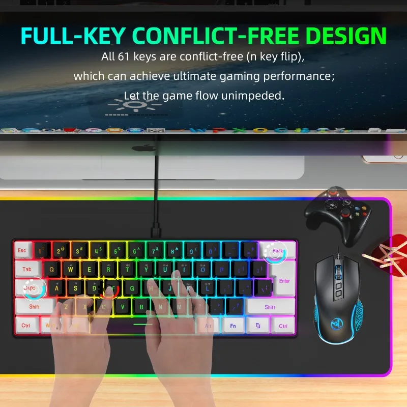 Keyboard and Mouse 60% Compute - đánh giá và giá Gaming Keyboard And Mouse Set