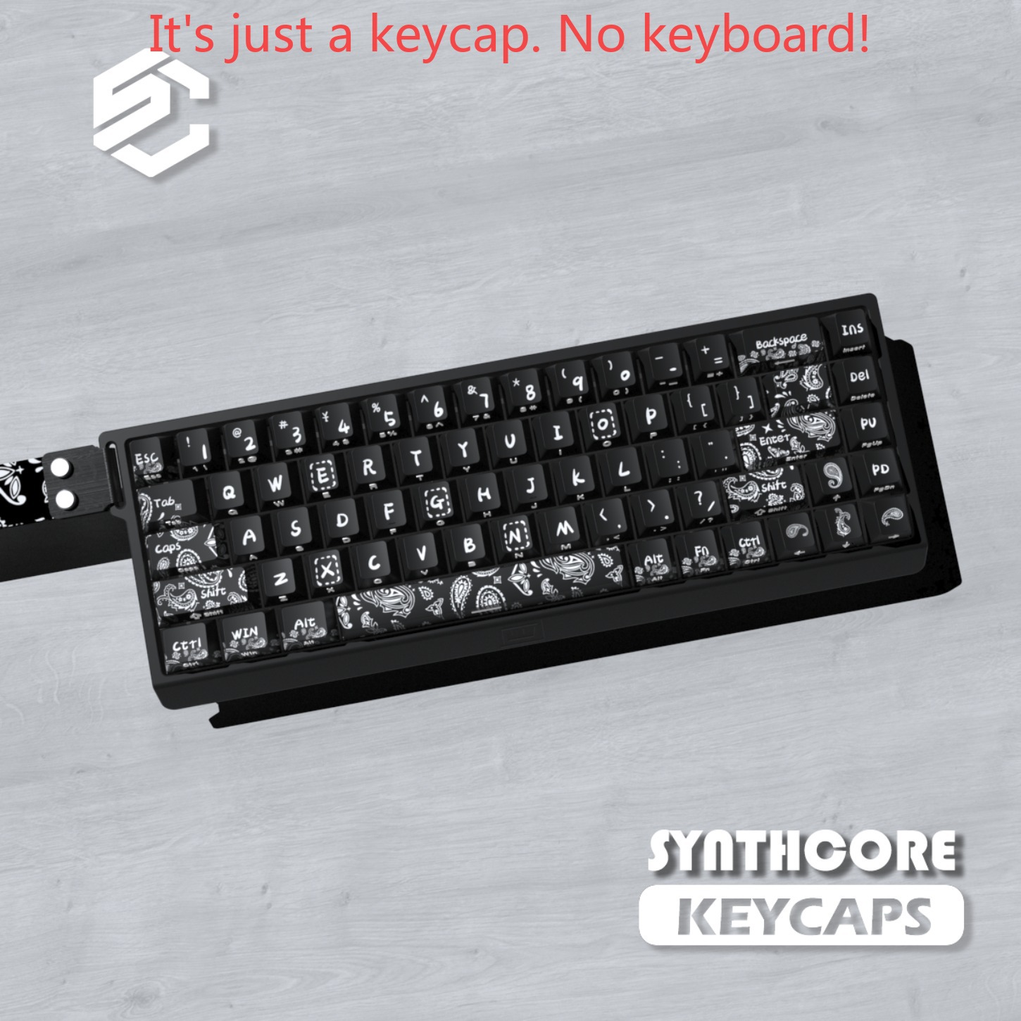 Cashew Flower Themed Black Che - đánh giá và giá Gaming Keyboard Thocky