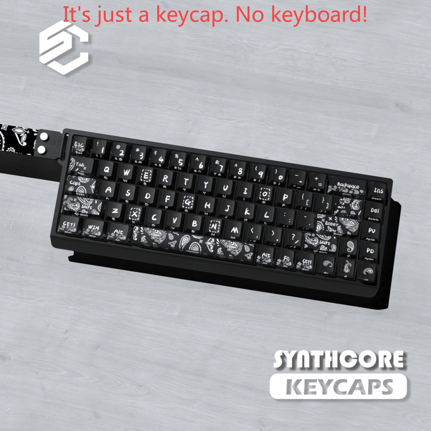 Cashew Flower Themed Black Che - đánh giá và giá Gaming Keyboard Thocky