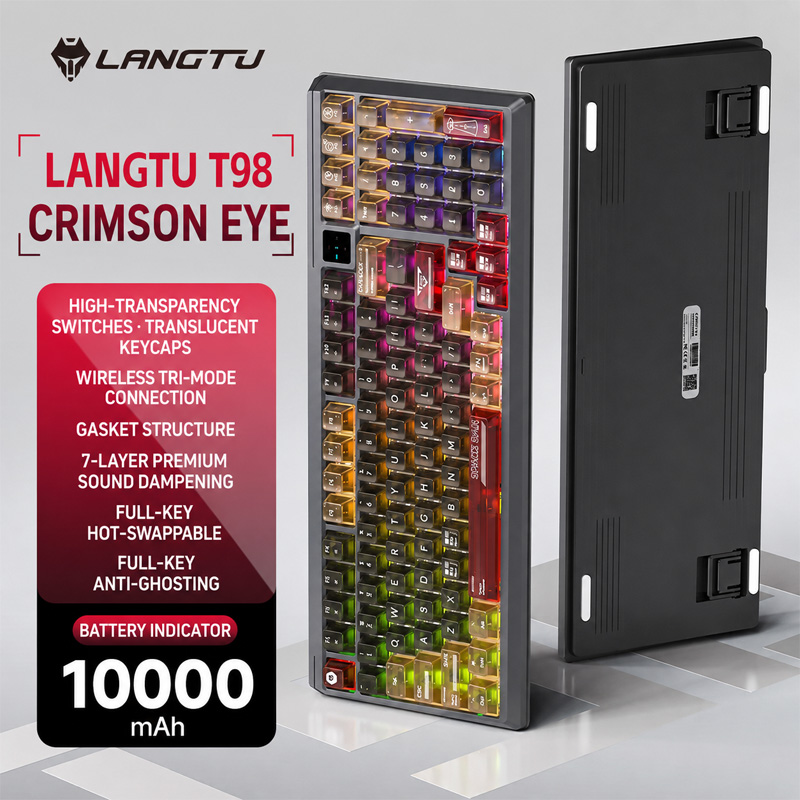 Langtu T98 Tri Mode RGB Custom - đánh giá và giá Gaming Keyboard And Mouse Set