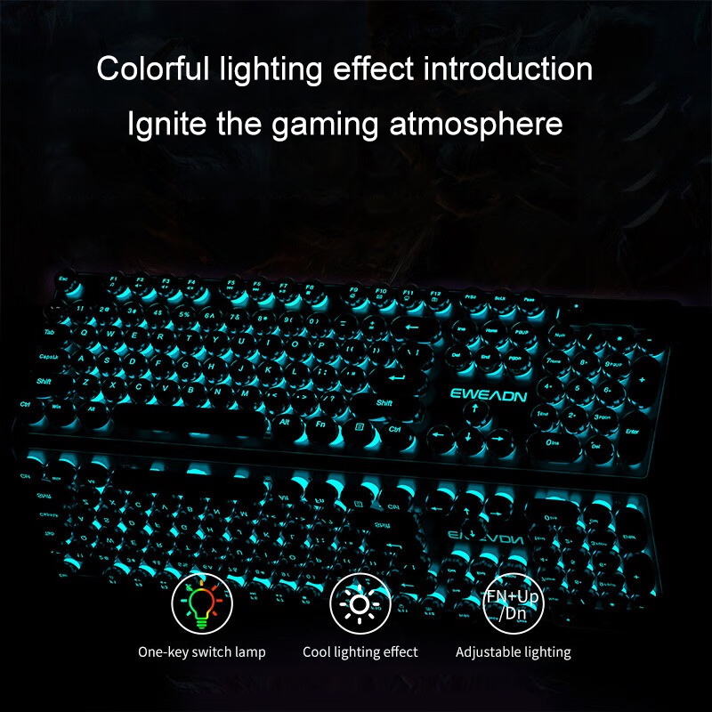 EWEADN Typewriter Gaming Keybo - đánh giá và giá Gaming Keyboard Blue