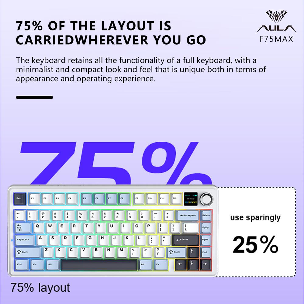 AULA F75MAX Mechanical Gaming  - đánh giá và giá Gaming Keyboard Type C