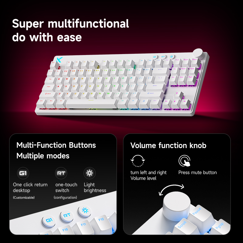 Mchose Mix87 Magnetic Swtich K - đánh giá và giá Gaming Keyboard Thocky