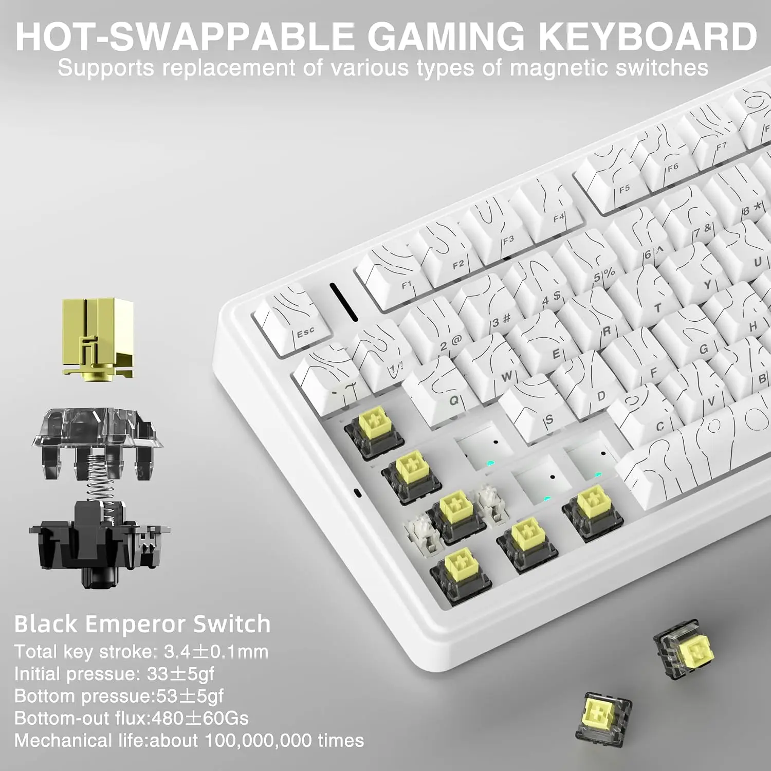 AULA F75 HE Magnetic Keyboard  - đánh giá và giá Gaming Keyboard Wireless