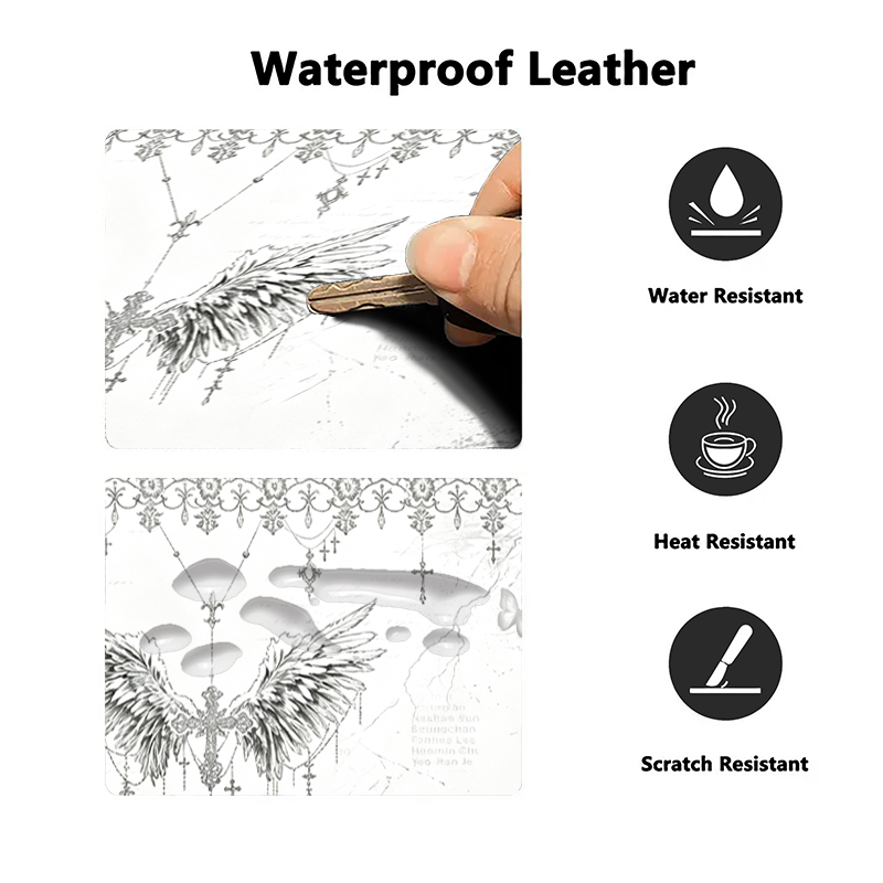 Leather Mousepad Black White A - đánh giá và giá Gaming Keyboard Esports